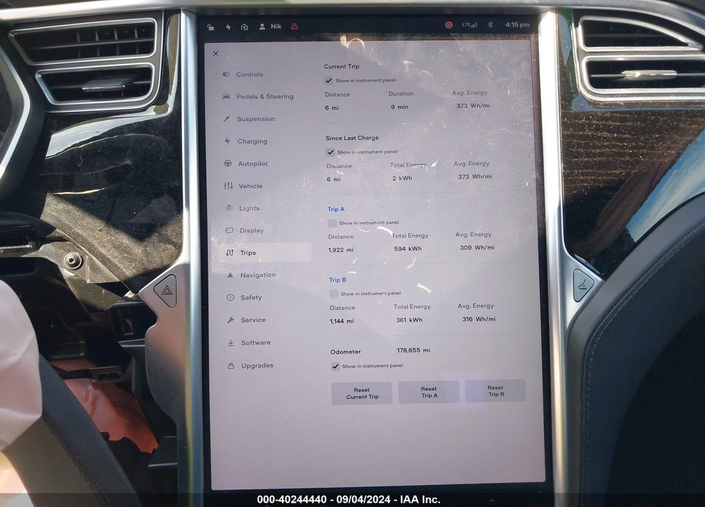 2017 TESLA MODEL S 100D/60D/75D/90D/P100D VIN: 5YJSA1E23HF187365