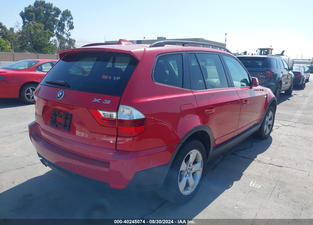 2008 BMW X3 3.0SI VIN: WBXPC93468WJ23242