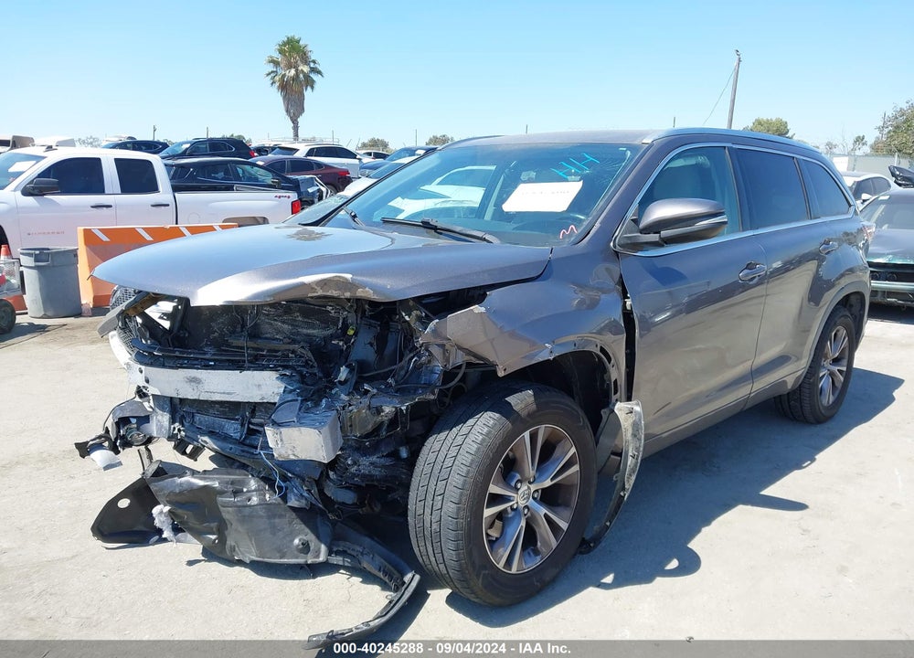 2015 TOYOTA HIGHLANDER XLE V6 VIN: 5TDKKRFH5FS103120