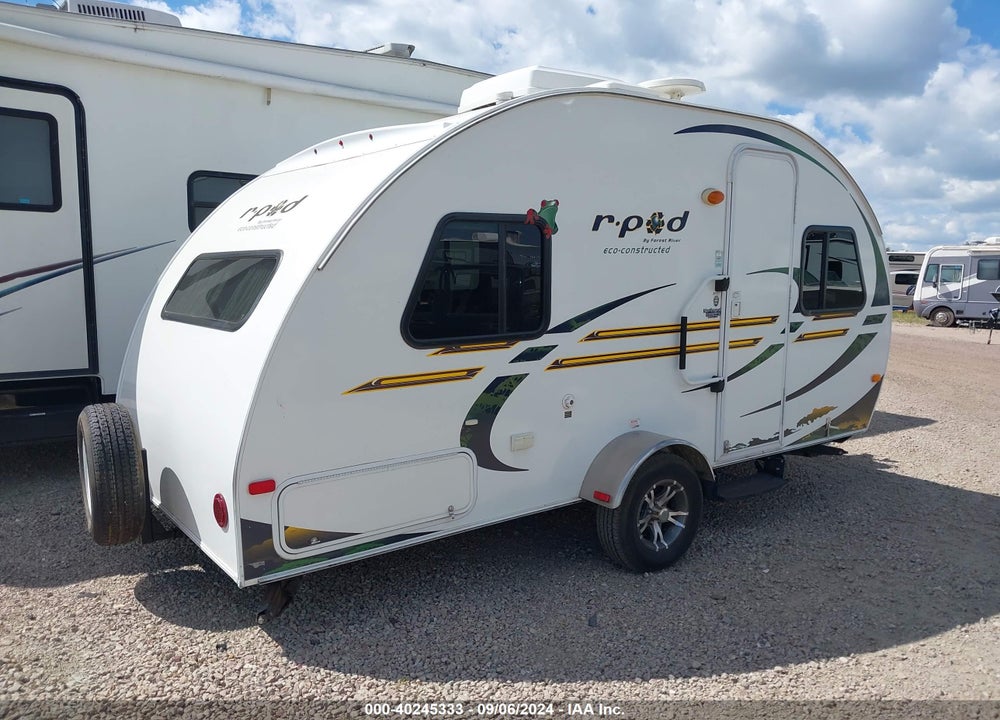 2012 FOREST RIVER R POD 177 BUMPER PULL TRAILER 15FT 1 SLD WHITE VIN: 4X4TRP716CL007798