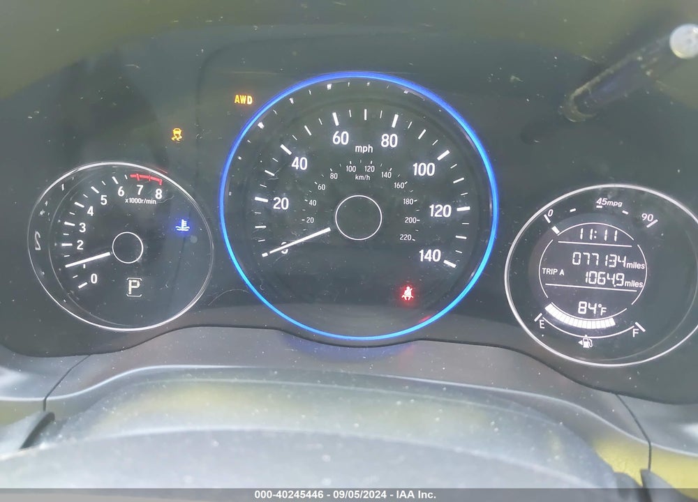 2019 HONDA HR-V SPORT VIN: 3CZRU6H12KM732748