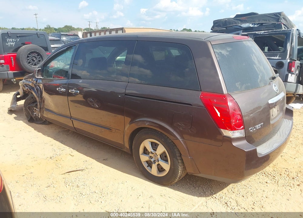 2007 NISSAN QUEST 3.5 VIN: 5N1BV28U37N134510