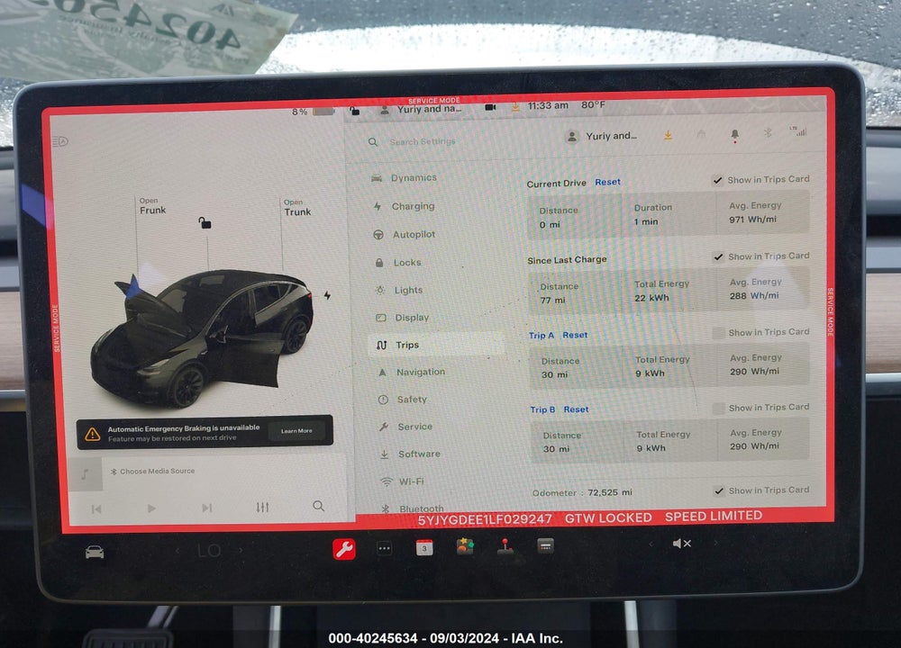 2020 TESLA MODEL Y LONG RANGE DUAL MOTOR ALL-WHEEL DRIVE VIN: 5YJYGDEE1LF029247