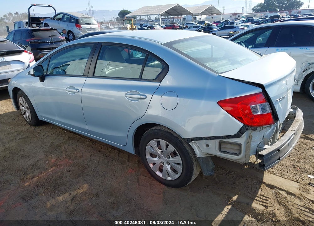 2012 HONDA CIVIC LX VIN: 19XFB2F57CE350823