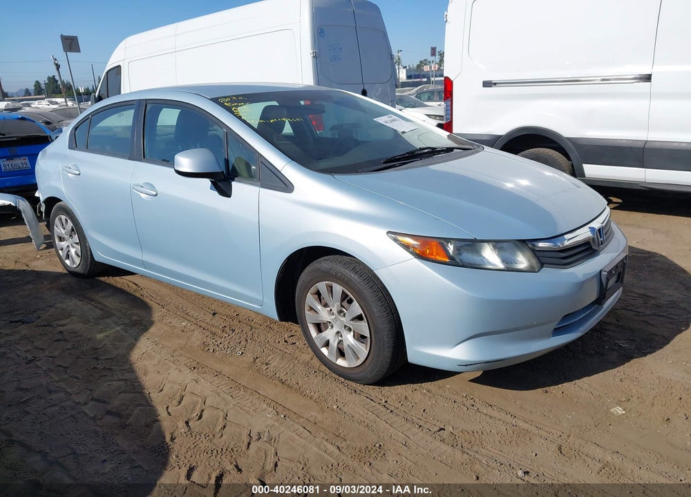 2012 HONDA CIVIC LX VIN: 19XFB2F57CE350823