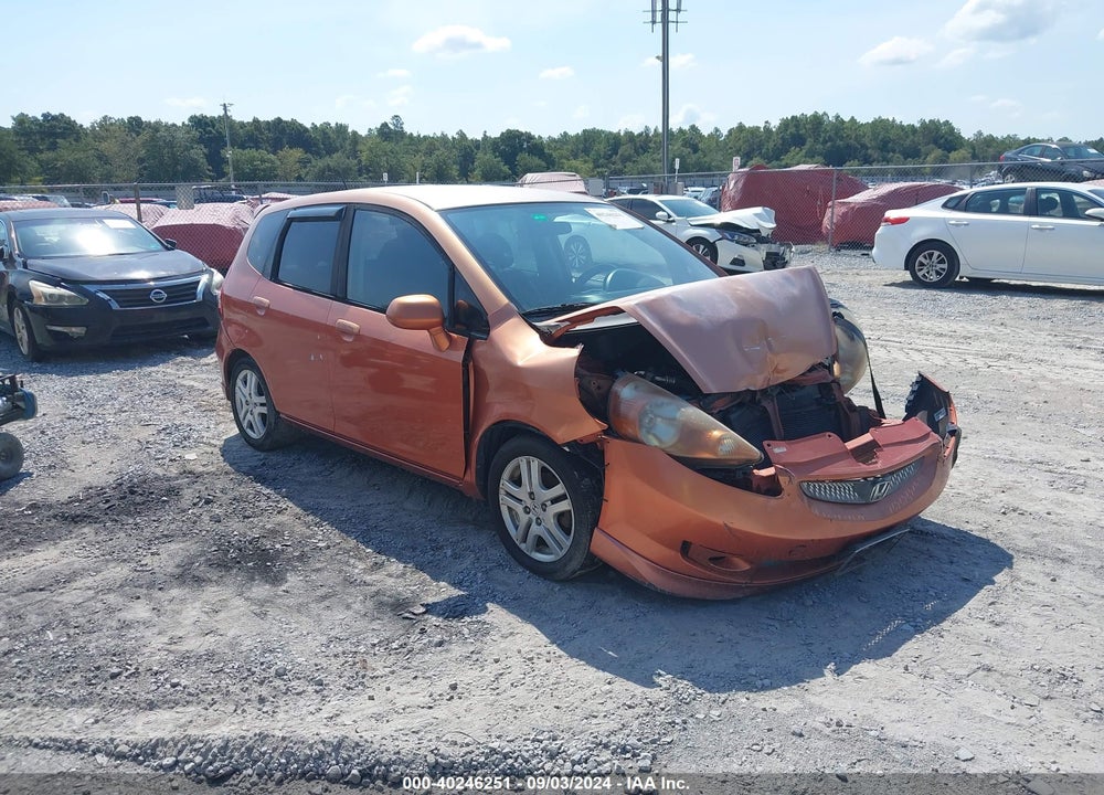 2007 HONDA FIT SPORT VIN: JHMGD37627S037398