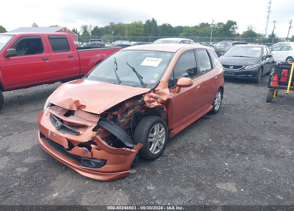 2007 HONDA FIT SPORT VIN: JHMGD38687S016649