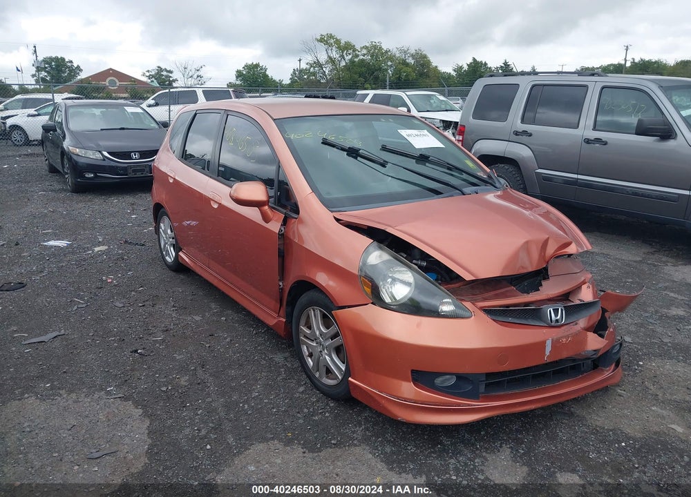 2007 HONDA FIT SPORT VIN: JHMGD38687S016649