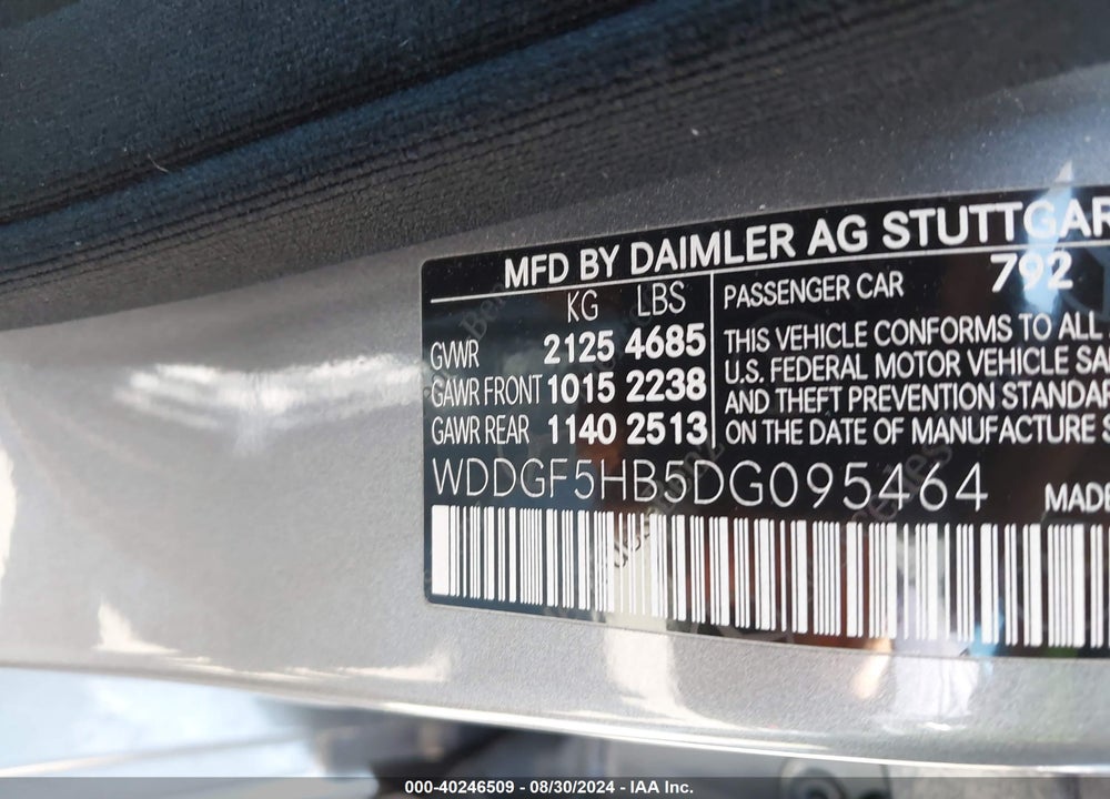 2013 MERCEDES-BENZ C 350 SPORT VIN: WDDGF5HB5DG095464