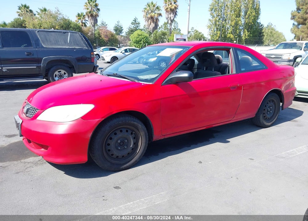 2005 HONDA CIVIC LX VIN: 1HGEM22605L031716