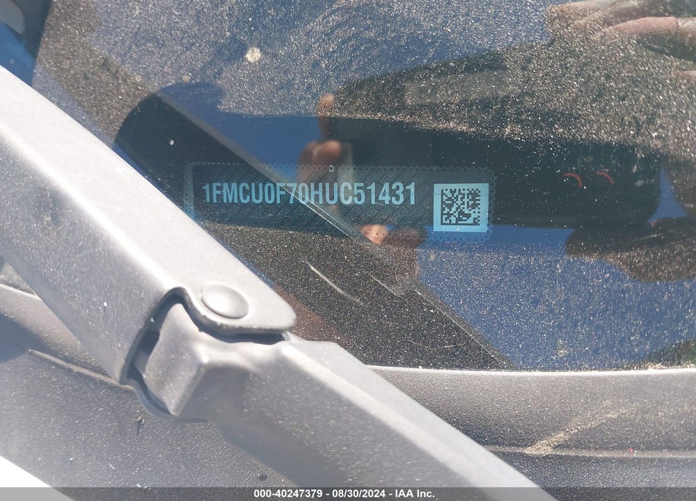 2017 FORD ESCAPE S VIN: 1FMCU0F70HUC51431