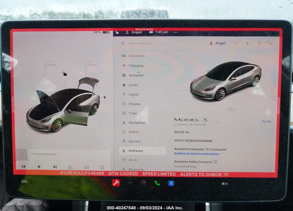 2018 TESLA MODEL 3 LONG RANGE/MID RANGE VIN: 5YJ3E1EA3JF048486