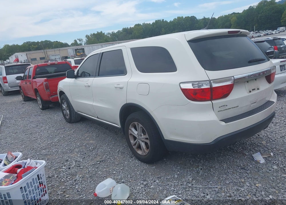 2012 DODGE DURANGO SXT VIN: 1C4RDHAG1CC257452