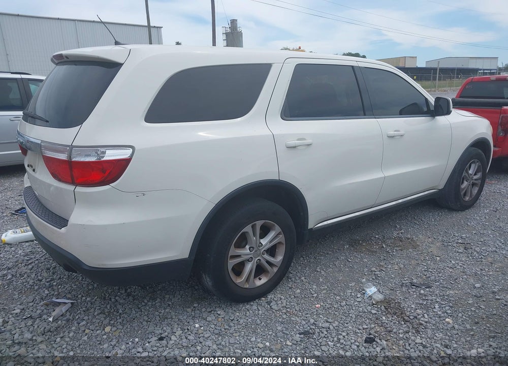 2012 DODGE DURANGO SXT VIN: 1C4RDHAG1CC257452