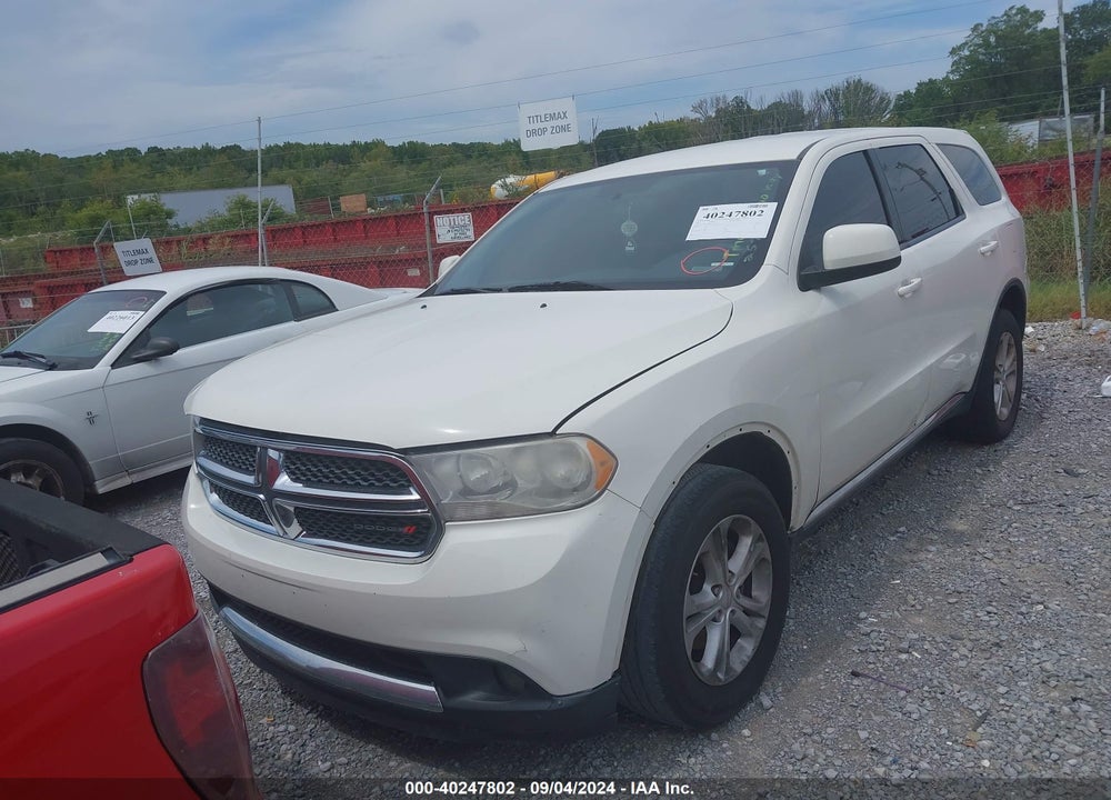 2012 DODGE DURANGO SXT VIN: 1C4RDHAG1CC257452