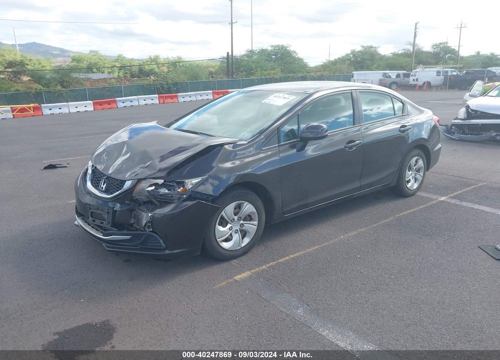 2013 HONDA CIVIC LX VIN: 19XFB2E56DE011909