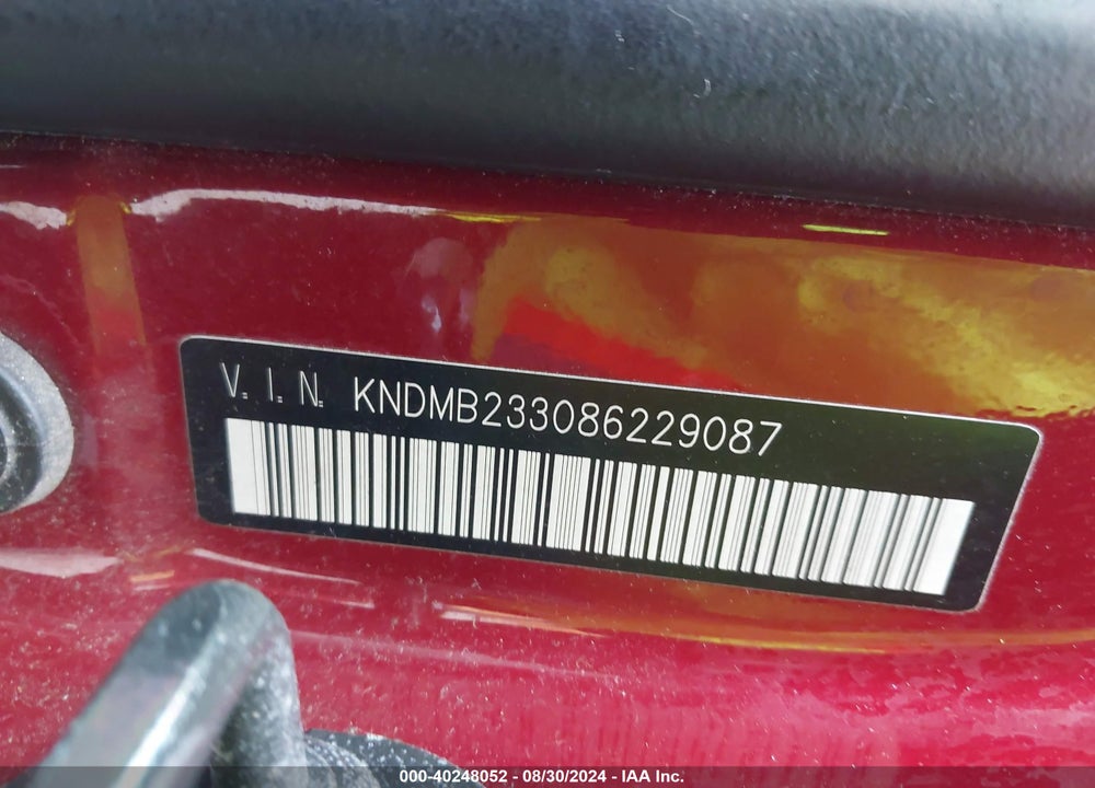 2008 KIA SEDONA LX VIN: KNDMB233086229087