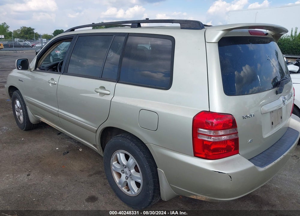 2003 TOYOTA HIGHLANDER LIMITED V6 VIN: JTEGF21A930101392
