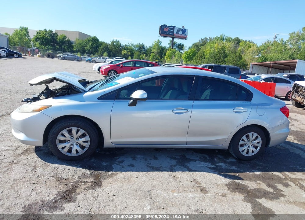 2012 HONDA CIVIC LX VIN: 2HGFB2F56CH591648