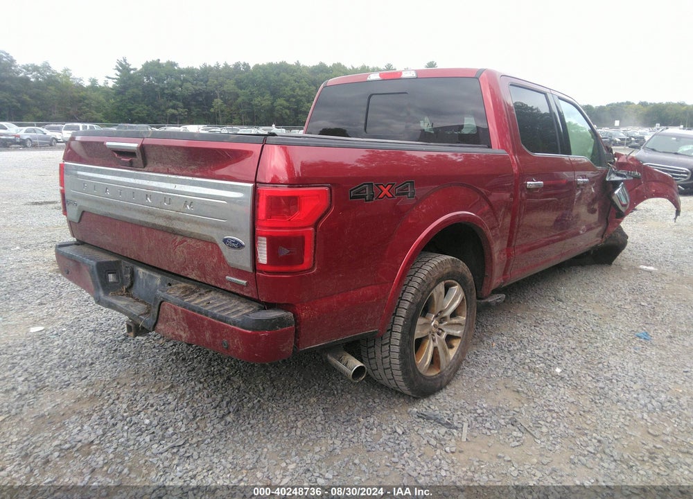 2018 FORD F-150 PLATINUM VIN: 1FTEW1EG5JFA59186