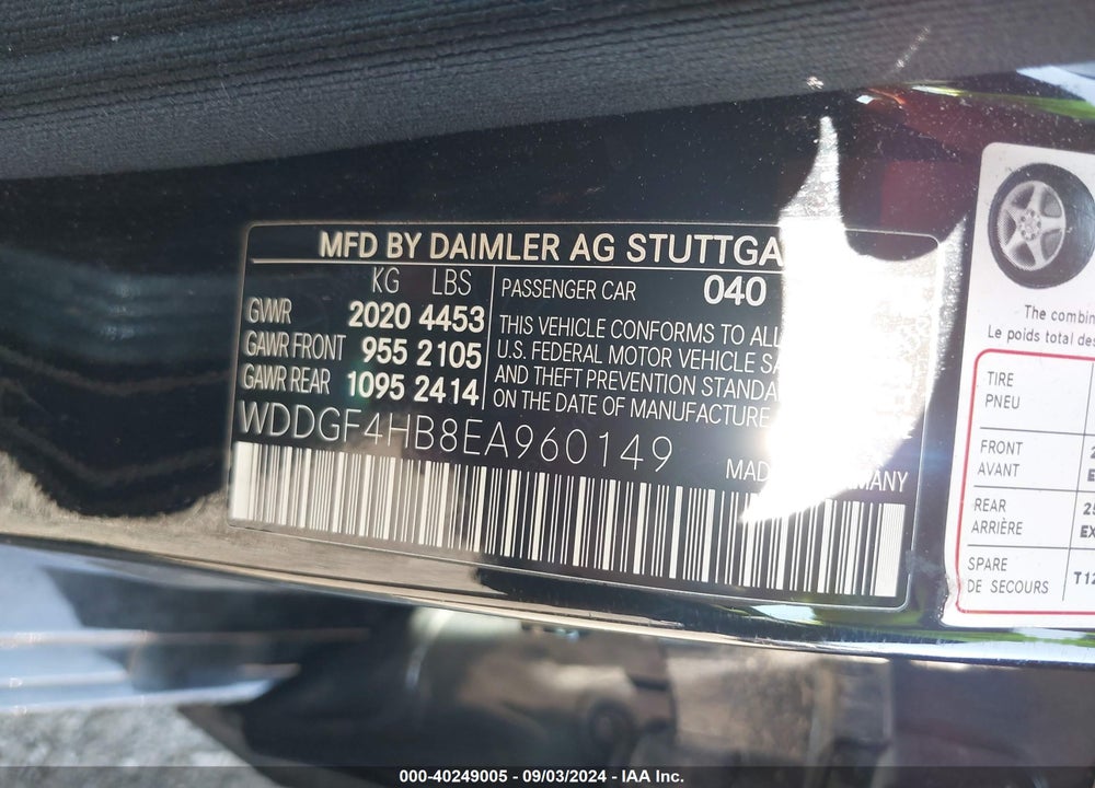2014 MERCEDES-BENZ C 250 VIN: WDDGF4HB8EA960149
