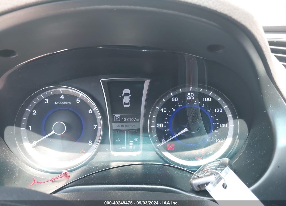 2013 HYUNDAI AZERA VIN: KMHFH4JG5DA212278