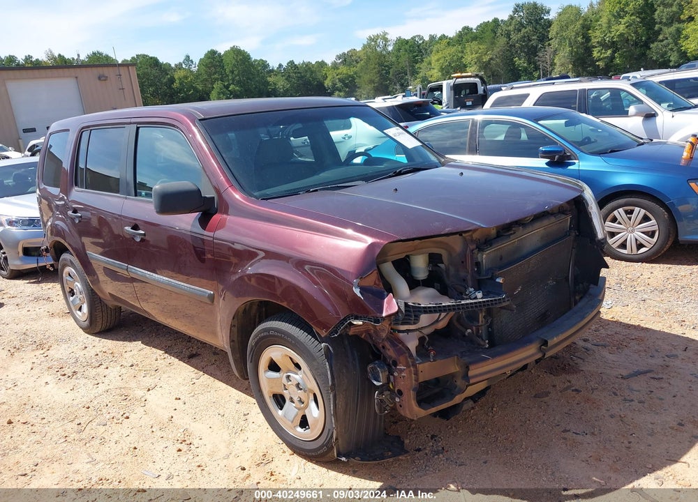 2012 HONDA PILOT LX VIN: 5FNYF3H21CB036911