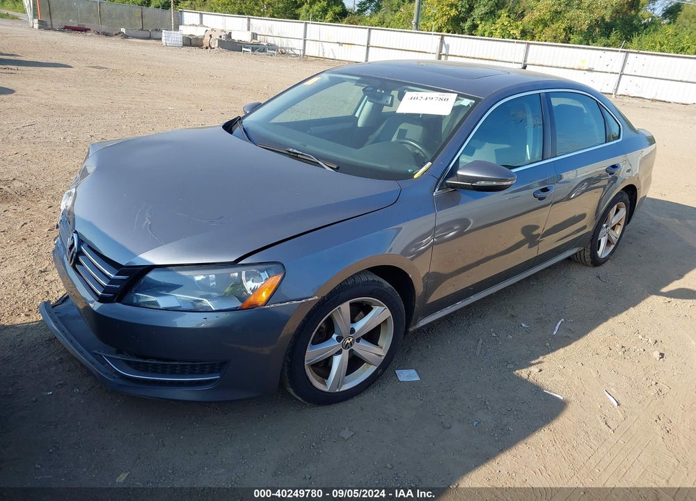 2012 VOLKSWAGEN PASSAT 2.5L SE VIN: 1VWBP7A37CC103762
