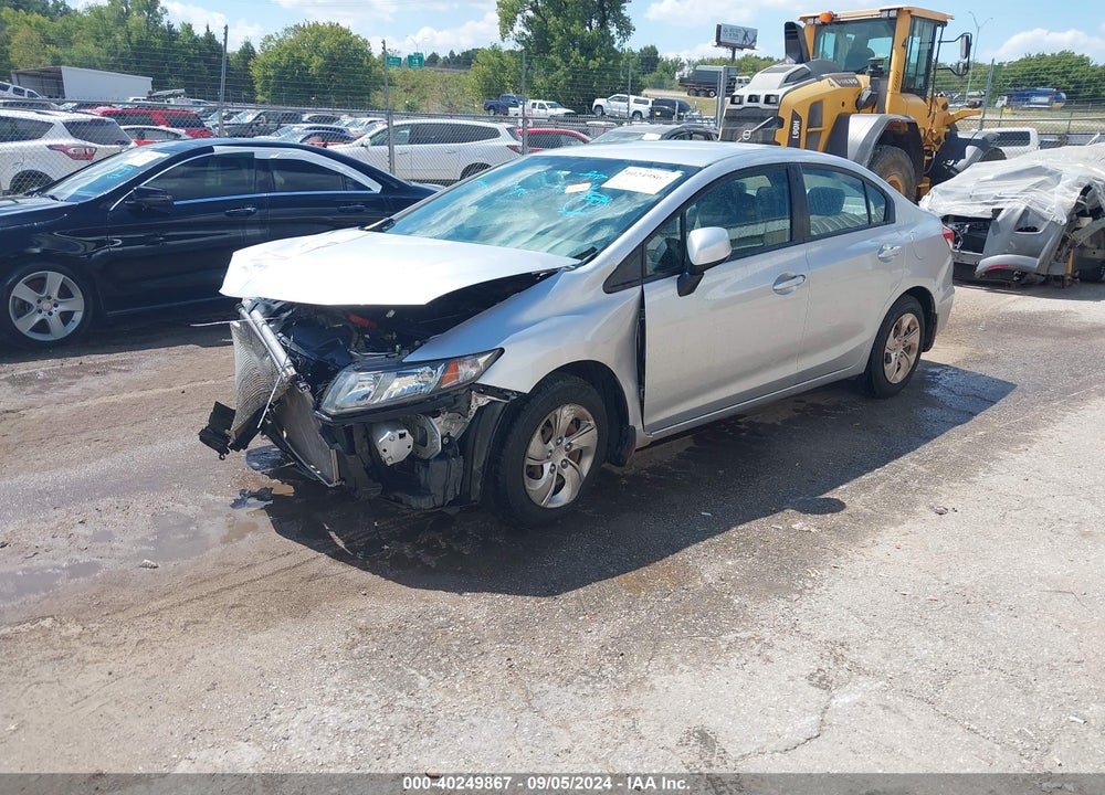2013 HONDA CIVIC LX VIN: 19XFB2F52DE048356