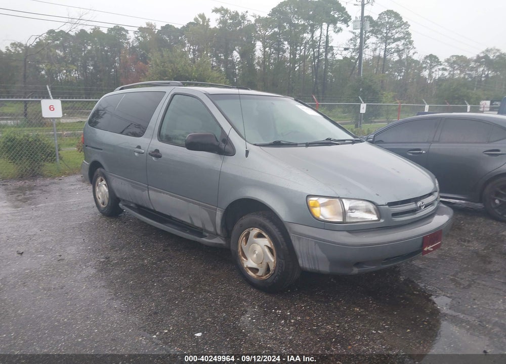 2000 TOYOTA SIENNA LE VIN: 4T3ZF13C1YU314118