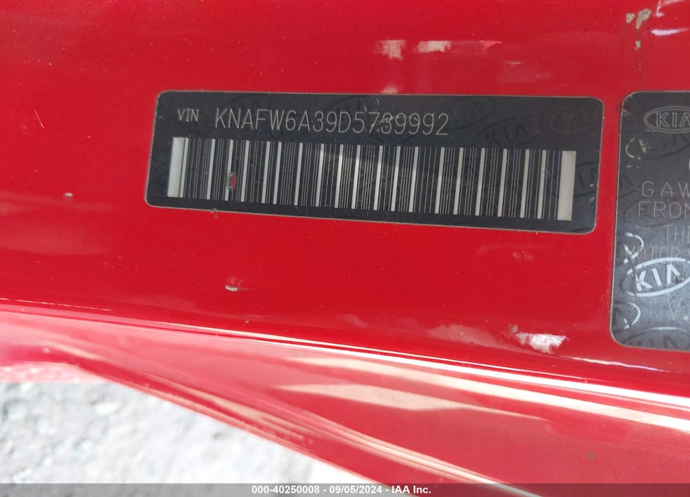 2013 KIA FORTE KOUP SX VIN: KNAFW6A39D5739992