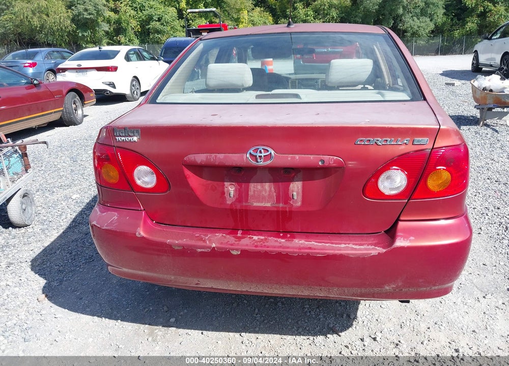2004 TOYOTA COROLLA LE VIN: 2T1BR32E44C309250