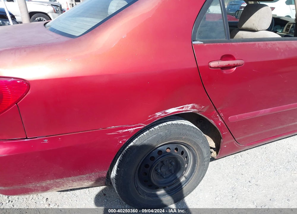 2004 TOYOTA COROLLA LE VIN: 2T1BR32E44C309250
