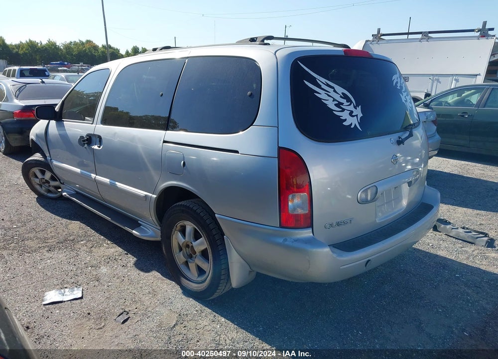 2002 NISSAN QUEST GXE VIN: 4N2ZN15T42D811357