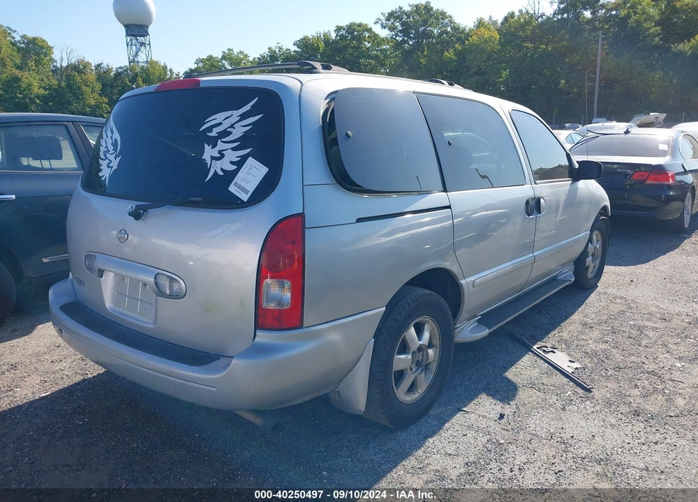 2002 NISSAN QUEST GXE VIN: 4N2ZN15T42D811357
