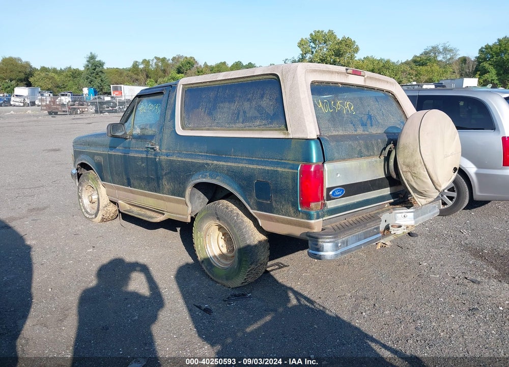 1996 FORD BRONCO U100 VIN: 1FMEU15H7TLA71144