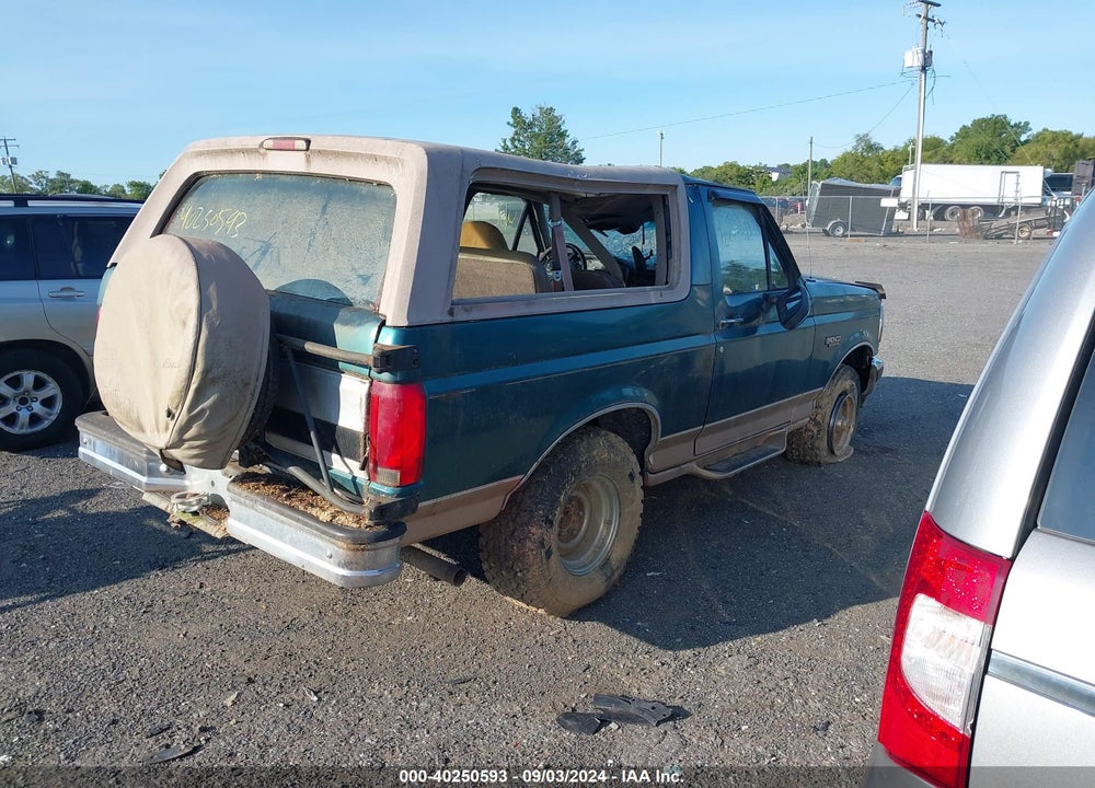 1996 FORD BRONCO U100 VIN: 1FMEU15H7TLA71144