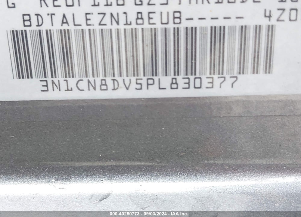 2023 NISSAN VERSA 1.6 S XTRONIC CVT VIN: 3N1CN8DV5PL830377