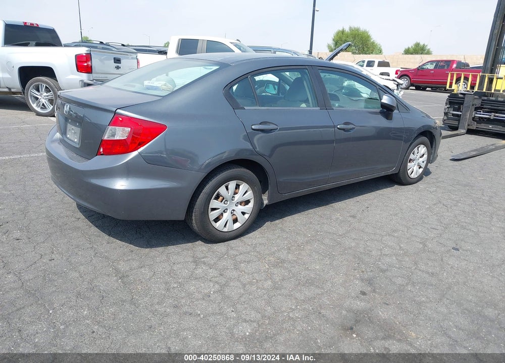2012 HONDA CIVIC LX VIN: 2HGFB2F52CH323728