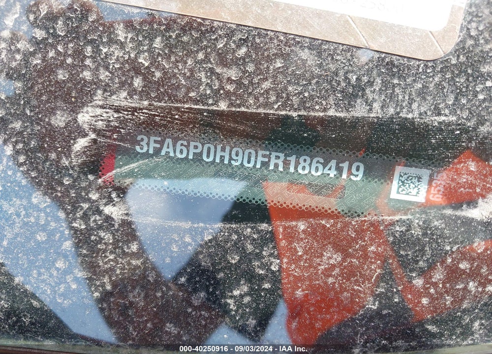 2015 FORD FUSION SE VIN: 3FA6P0H90FR186419
