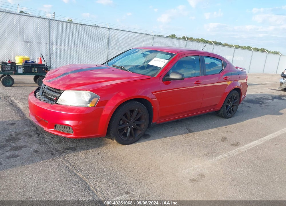2013 DODGE AVENGER SE V6 VIN: 1C3CDZAG4DN747728