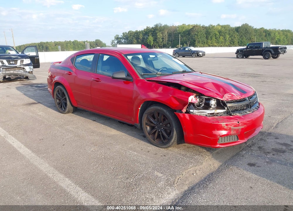 2013 DODGE AVENGER SE V6 VIN: 1C3CDZAG4DN747728