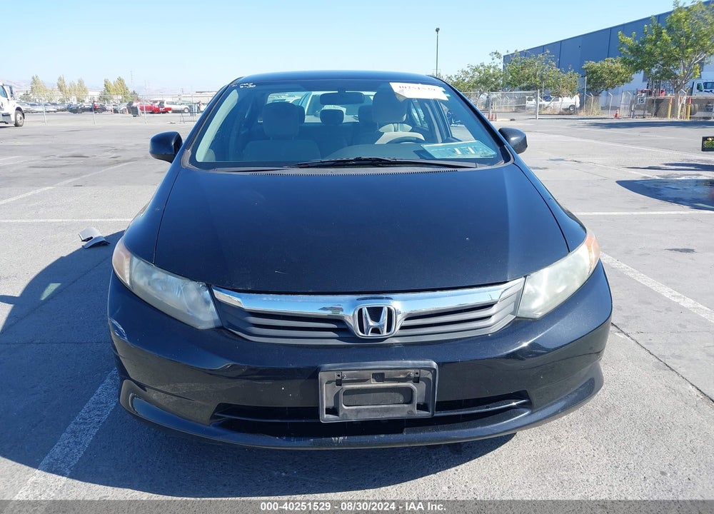 2012 HONDA CIVIC LX VIN: 19XFB2F52CE383874