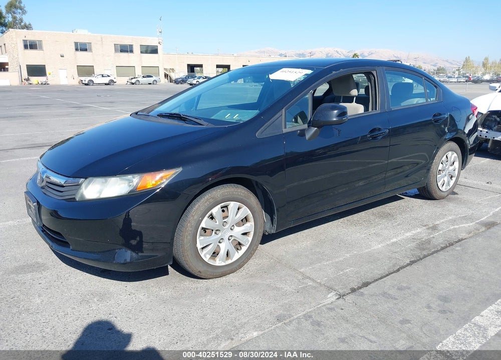 2012 HONDA CIVIC LX VIN: 19XFB2F52CE383874