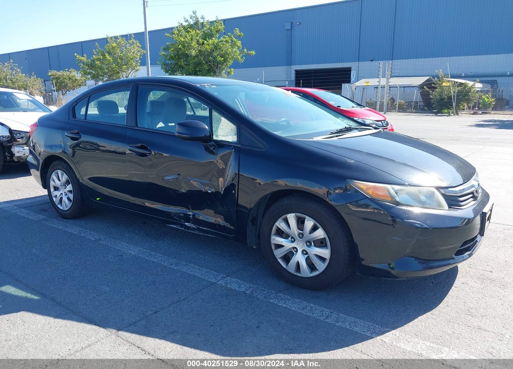 2012 HONDA CIVIC LX VIN: 19XFB2F52CE383874