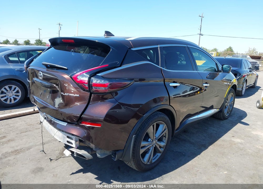 2019 NISSAN MURANO PLATINUM VIN: 5N1AZ2MJ6KN143447