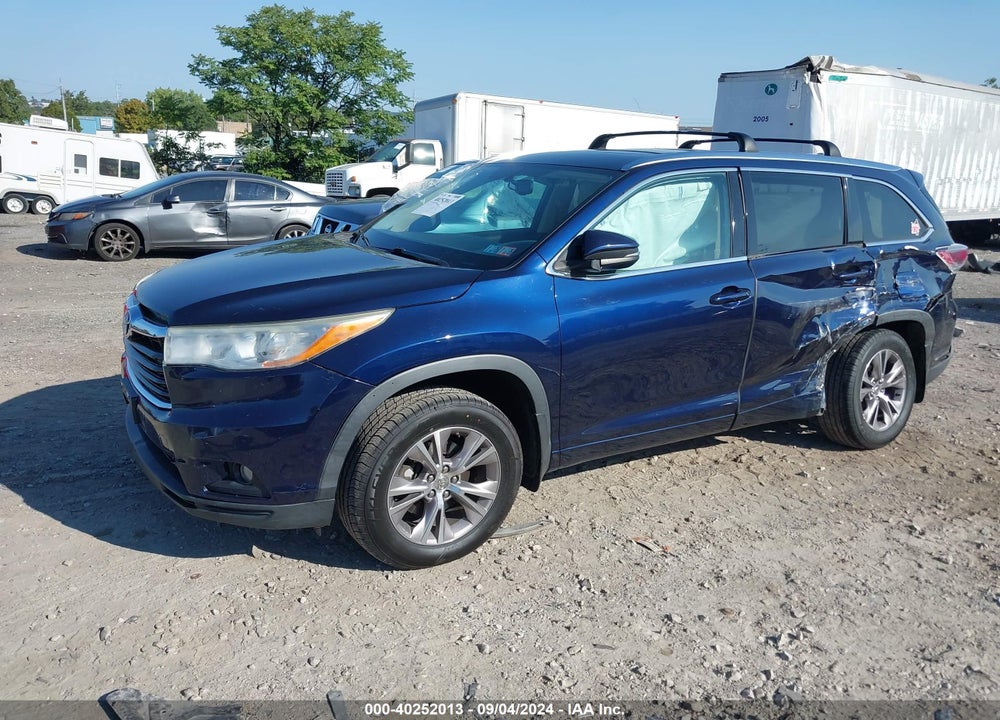 2014 TOYOTA HIGHLANDER XLE V6 VIN: 5TDJKRFH0ES026876