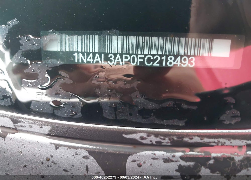 2015 NISSAN ALTIMA 2.5 S VIN: 1N4AL3AP0FC218493
