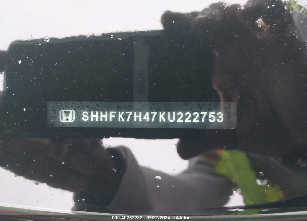 2019 HONDA CIVIC SPORT VIN: SHHFK7H47KU222753
