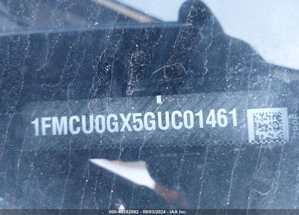 2016 FORD ESCAPE SE VIN: 1FMCU0GX5GUC01461